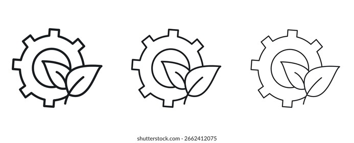 Ícone de tecnologia verde design de linha simples - Ilustração de vetor simples