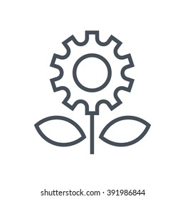 Green technology icon suitable for info graphics, websites and print media and  interfaces. Line vector icon.