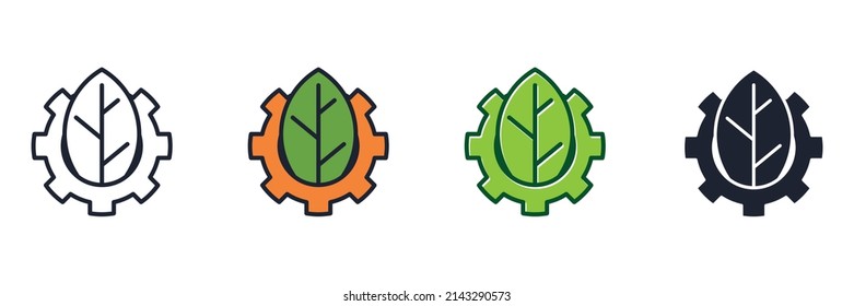 green technology icon symbol template for graphic and web design collection logo vector illustration