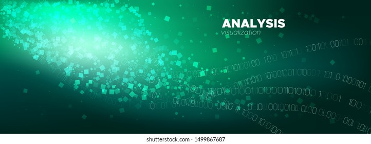 Green Technology Illustration. Big Data Analysis. Neon 3d Digital Particles. Matrix Digits. Glow Technology Pattern. Blue Big Data Analytics. Digital Binary Wave. Matrix Number. Technology Abstract.
