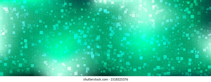 Green Technology Illustration. Big Data Analytics. Neon 3d Digital Particles. Matrix Digits. Glow Technology Abstract. Blue Big Data Stream. Coding Binary Flow. Matrix Number. Technology Pattern.