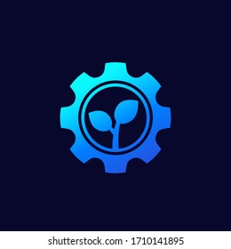 Icono vectorial de la tecnología verde e innovaciones