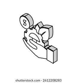 green technology isometric icon vector. green technology sign. isolated symbol illustration