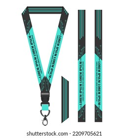 Green Technology Lanyard Template All Company Stock Vector (Royalty ...