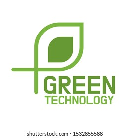 Green technology Leaf Energy Modern logo concept design illustration