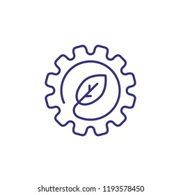 Green technology line icon. Environmental conservation, electro car, energy alternative. Ecology concept. Vector illustration can be used for topics like environment, technology, industry
