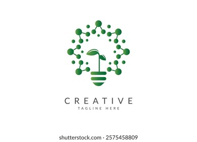 Green technology logo design vector.