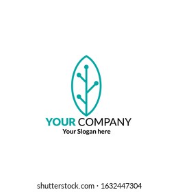Green Technology logo designs concept vector, Leaf technology logo