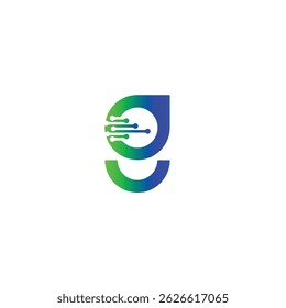 Green technology logo vector illustration