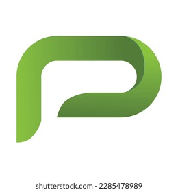 green technology related  abstract letter p 