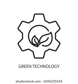 Green technology thin line icons. Original vector illustration.