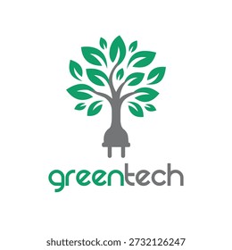 Green Technology Tree Logo, Eco Energy Tree Logo, Green technology logo, Clean energy logo, Eco Friendly Business, Sustainable Energy, Environmental Innovation and Clean Growth, Clean Power Development.