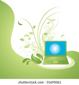 grüne Technologie, Vektorgrafik, Umweltthema