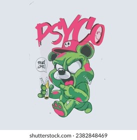 
oso verde de peluche que muestra movimientos furiosos