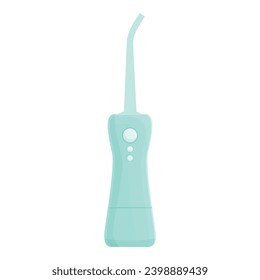 Green teeth irrigator icon cartoon vector. Tech cleaner. Care residence home