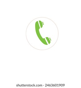 Green telephone logo design element 