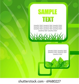 Green template card