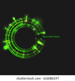 green template circle. background for your text