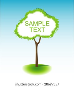 Green template. Vector.