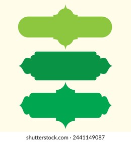 green templates text shape ramadan good for greeting poster 