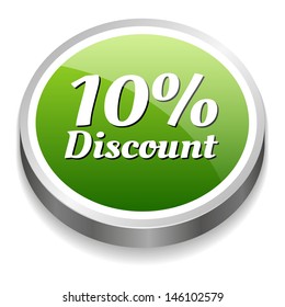Green ten percent discount button