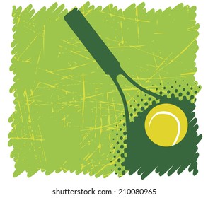 Green tennis background