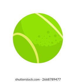 Pelota de tenis verde - Ilustración vectorial simple