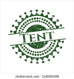 Green Tent distressed rubber grunge texture stamp