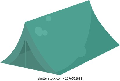 Tienda verde, ilustración, vector sobre fondo blanco
