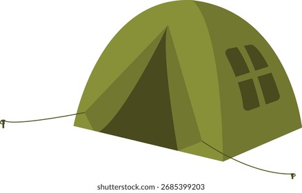 Vetor de tenda verde para acampamento