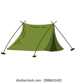 Green Tent Vector Illustration Isolated On Stock Vector (Royalty Free ...