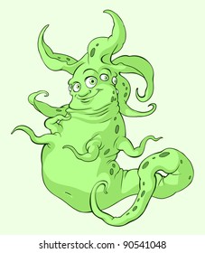 Green tentacle monster
