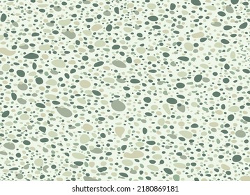 Green terrazzo floor seamless pattern texture background.
