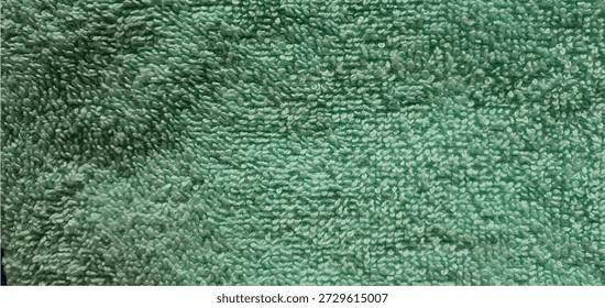 Green terry texture background. Terry towel texture. Cotton terry fabric.