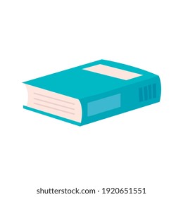 Grüne Textbibliothek einzeln auf Vektorgrafik