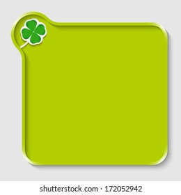 green text box for any text with cloverleaf