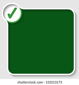 green text box and check box