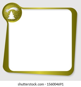 green text box with a Christmas theme