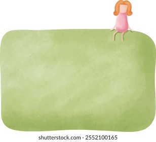 Caja de texto verde, llama verde, naturaleza, dibujos animados.