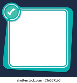 Green text box for your text with check box