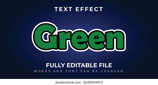 Efeito De Texto Verde Com Design De Plano De Fundo Azul