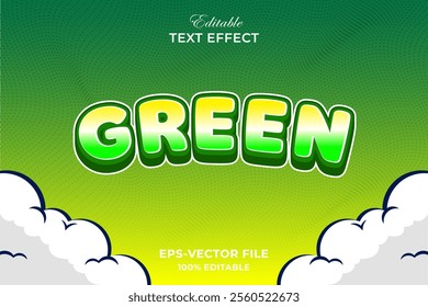 green text effect editable gradient template