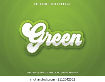 green text effect style template with bold and abstract style use for business logo and brand