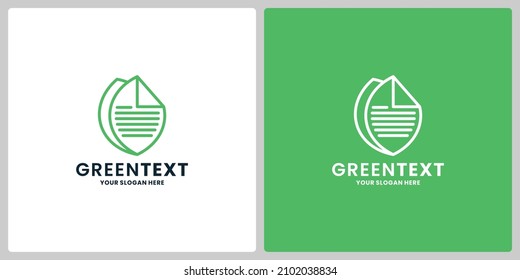 grüner Text, Design-Inspiration für das Blatt-Logo