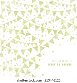 Green Textile Party Bunting Frame Corner Pattern Background