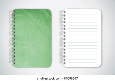 Green Texture Cover Notebook Vector