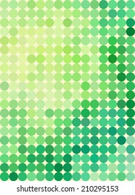 Green texture, pattern from circle shapes. Abstract geometric background