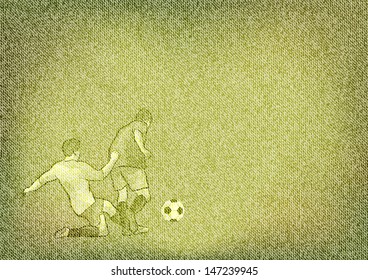 green texture with soccer players