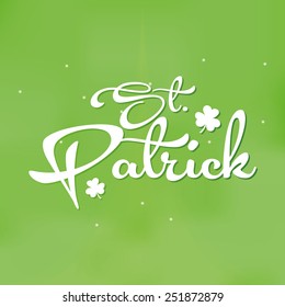 a green textured background with text for patrick's day