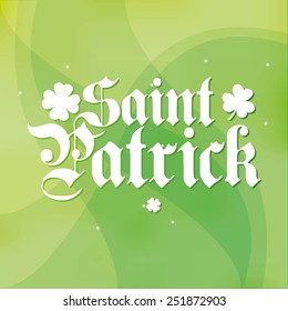 a green textured background with text for patrick's day
